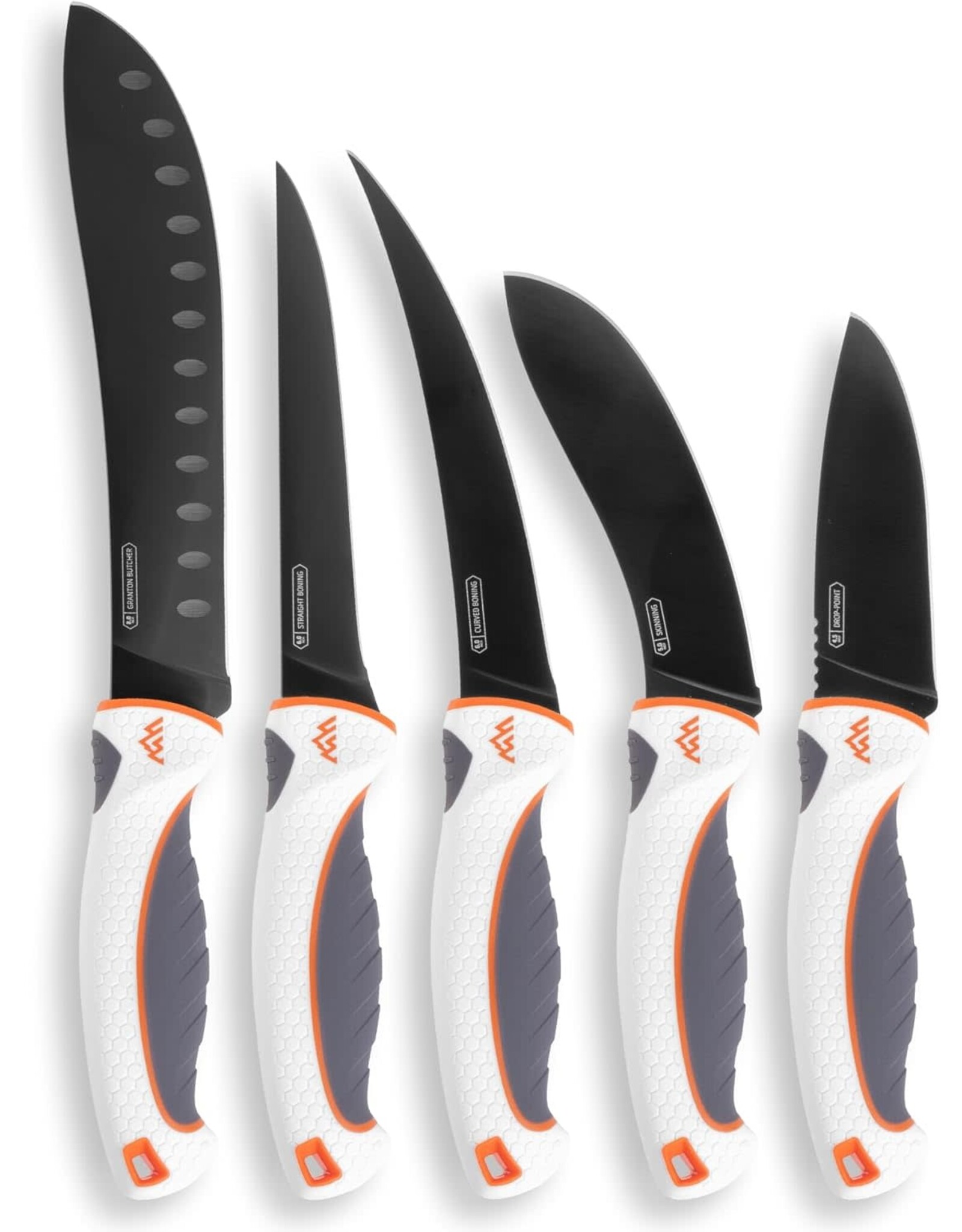 Outdoor Edge OUTDOOR EDGE ErgoMax 6-Piece Professional Game Processing Knife Set - Caping & Boning Knives, Skinning Knife, Butcher, Elite Big Game, Elk & Deer Hunting Gear, Perfect Field Dressing Knife Set