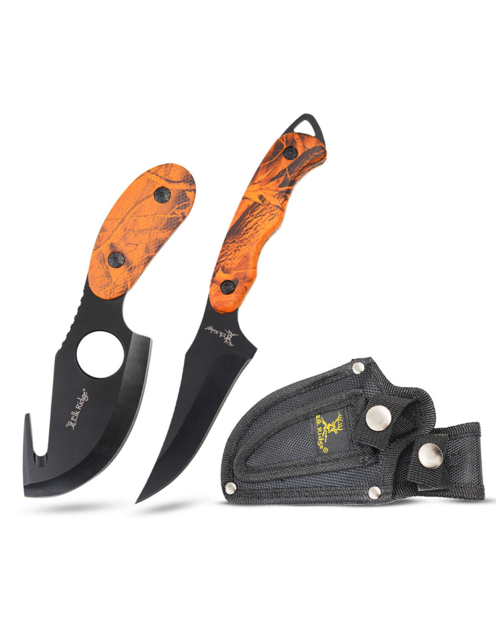 Elk Ridge Elk Ridge - 2-PC Fixed Blade Hunting Knife Set - ER-300OC