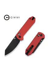 Civivi CIVIVI Yonder Thumb Stud & Crossbar Lock Knife Red G10 Handle (2.88" Black Stonewashed 14C28N Blade) C23073-2