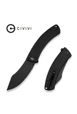 Civivi CIVIVI Outlaw Muk Flipper & Button Lock Knife Black G10 Handle (3.47" Black Stonewashed 14C28N Blade) C24079-1