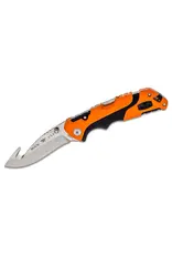 Buck Knives Buck 12755 660ORG-B Pursuit Pro LG Folding Knife, Gut Hook, Orange Blk Handle, 3 5/8" Blade, Blk Poly Sheath