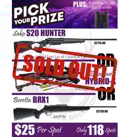 DRAW #1827 - Pick Your Prize - Sako, Excalibur OR Beretta!