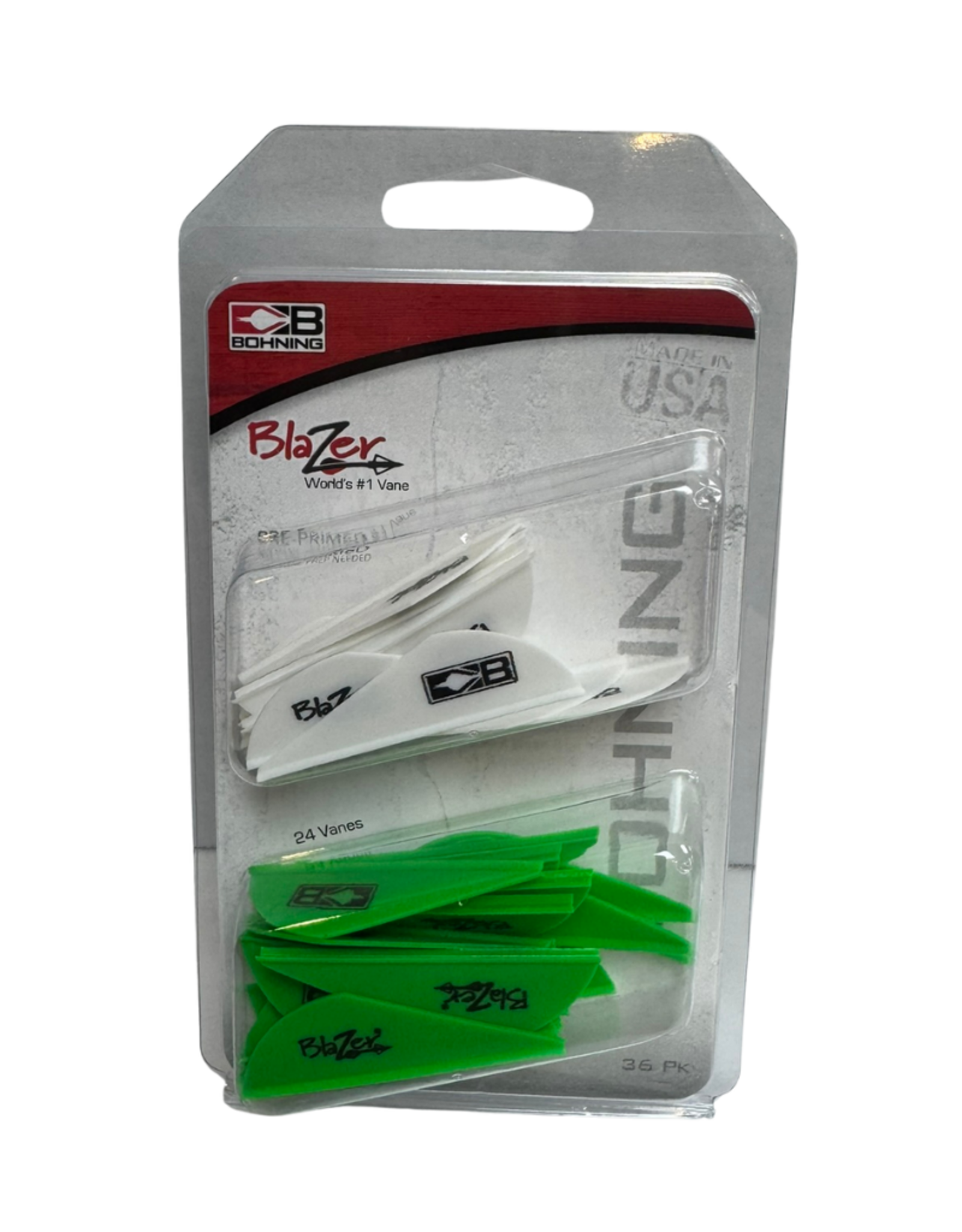 Bohning Bohning Blazer Vanes Combo 36 Pack White/Neon Green
