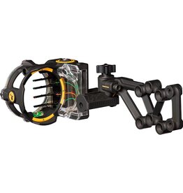 Trophy Ridge Trophy Ridge React H4 Bow Sight - 4 Pin Sight, Tool Less Windage and Elevation Adustability, 2nd Axis Leveling, Adjustable Click Light
