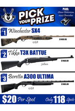 DRAW #1837 (60-118) - Pick Your Prize - Winchester, Tikka OR Beretta!