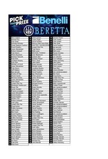 DRAW #1832 - Pick Your Prize - Benelli, Beretta Silver Pigeon OR Beretta A400!