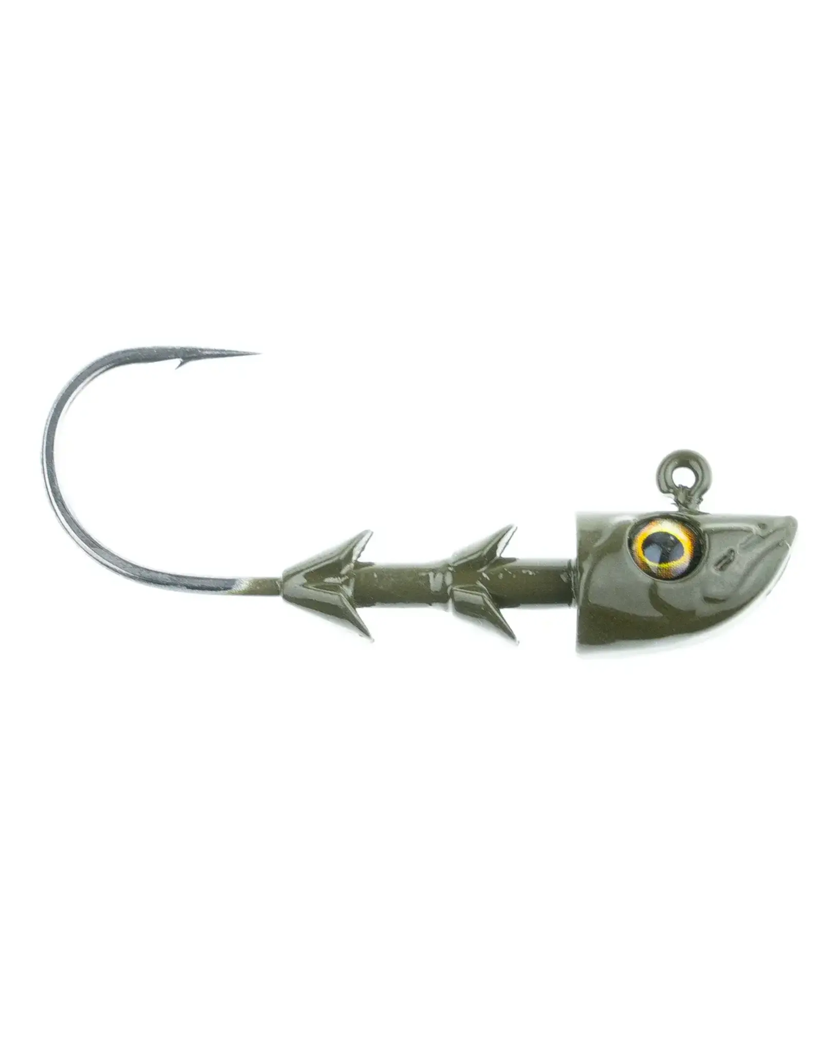 Freedom Tackle Freedom Tackle 13022 Swimbait Heads - Green Pumpkin 3/16oz 2/0 Gamakatsu