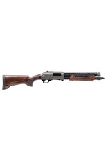 EGE EGE ARMS RAIDER XII BREAK BARREL PUMP ACTION SHOTGUN, TURKISH WALNUT STOCK, 12GA,14.5" BBL, DISRUPTIVE GRAY CERAKOTE , PISTOL SIGHT, HEAT SHIELD, GLASS BREAKER