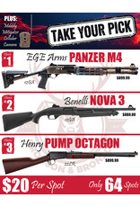 DRAW #1844 - Take Your Pick - EGE Arms, Benelli OR Henry!