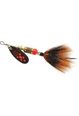 Mepps Mepps BF1T FL Black Fury In-Line Spinner, 1/8 oz, Dressed Treble