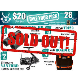 DRAW #1845 - Take Your Pick - Zero Tech, Shimano, Derya OR Yeti!