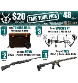 DRAW #1849 - Take Your Pick - Yeti, Benelli, Bear OR Derya!