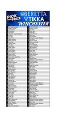 DRAW #1837 - Pick Your Prize - Winchester, Tikka OR Beretta!