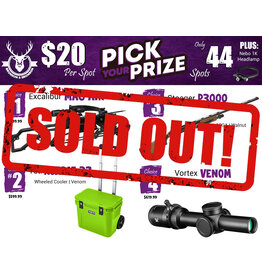 DRAW #1847 - Pick Your Prize - Excalibur, Yeti, Stoeger OR Vortex!