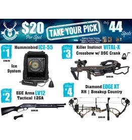 DRAW #1852 - Take Your Pick - Humminbird, EGE Arms, Killer Instinct OR Diamond!