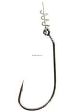 Owner Owner 5132-131 TwistLock Bass Hook with Centering-Pin Spring, Size 3/0, Needle Point, Forged Shank, 3X Strong, Black Chrome, 5 per Pack (008109)