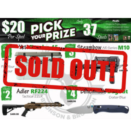 DRAW #1851 - Pick Your Prize - Yeti, Adler, Steambow OR Benchmade!