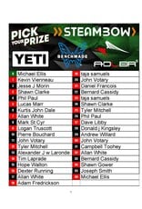 DRAW #1851 - Pick Your Prize - Yeti, Adler, Steambow OR Benchmade!