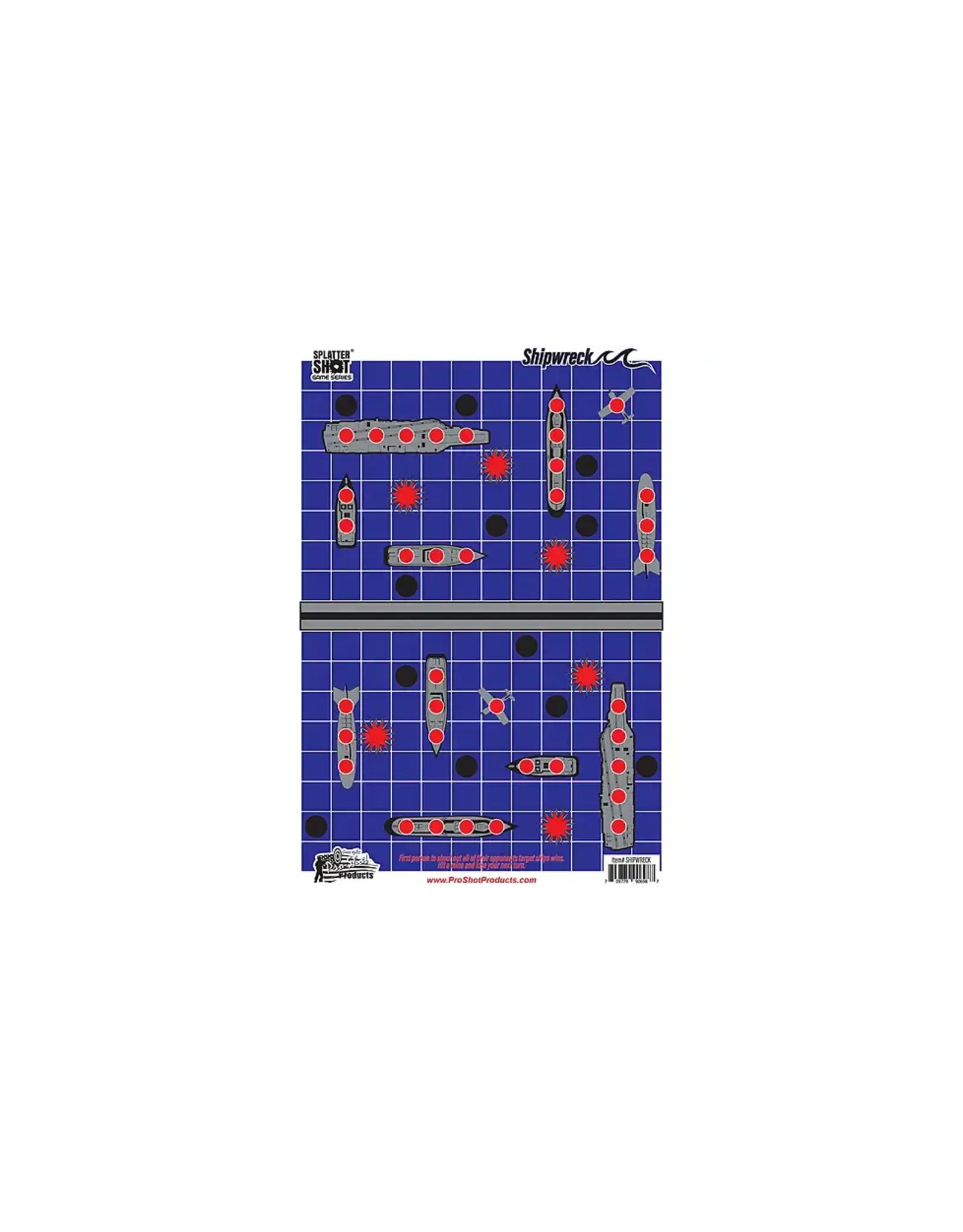 pro-shot Pro-Shot Splatter Shot Game Series Shipwreck Heavy Tag Paper Target GS-SHIP-8PK