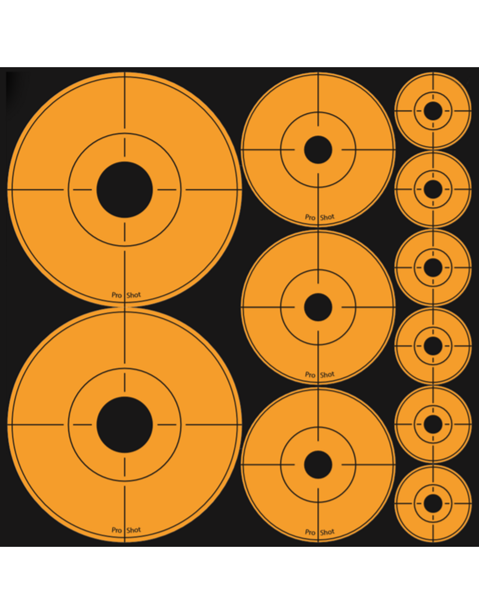 pro-shot Pro-Shot Assorted 1", 2", & 3" Peel & Stick Orange Targets: 10-Pk