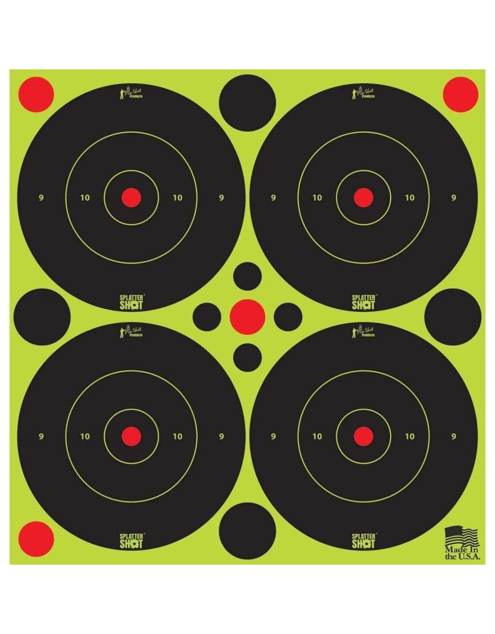 pro-shot Splatter Shot 3"x3" Peel & Stick Green Targets - 48 Targets
