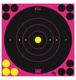 pro-shot Pro-Shot 8B-PINK-6PK SplatterShot Self-Adhesive Paper 8" Bullseye Pink Target Paper w/Black Target 6 Per Pack