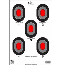 pro-shot Pro Shot Bullseye with Red Centers, Red/Black on White