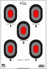 pro-shot Pro Shot Bullseye with Red Centers, Red/Black on White