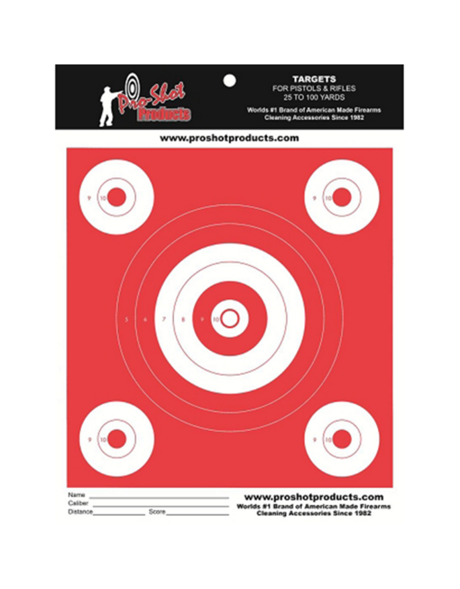 pro-shot Pro-Shot Classic Bullseye Orange Glow Heavy Paper Targets, 8.5"x11": 12-Pk