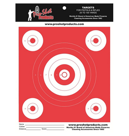 pro-shot Pro-Shot Classic Bullseye Orange Glow Heavy Paper Targets, 8.5"x11": 12-Pk