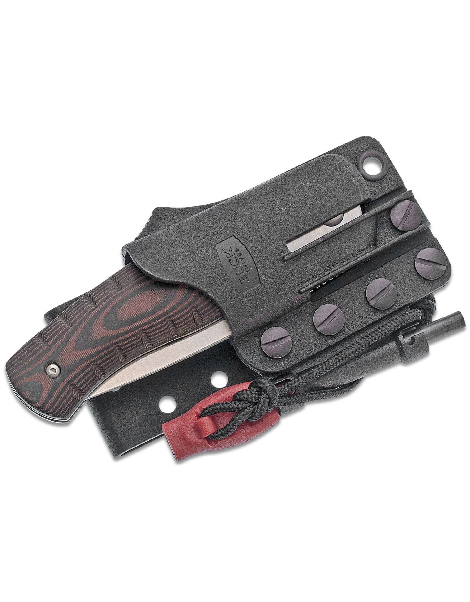 Buck Knives Buck 836 Selkirk Survival Folder 3.9" 420HC Plain Blade, Brown Micarta Handles - 10678