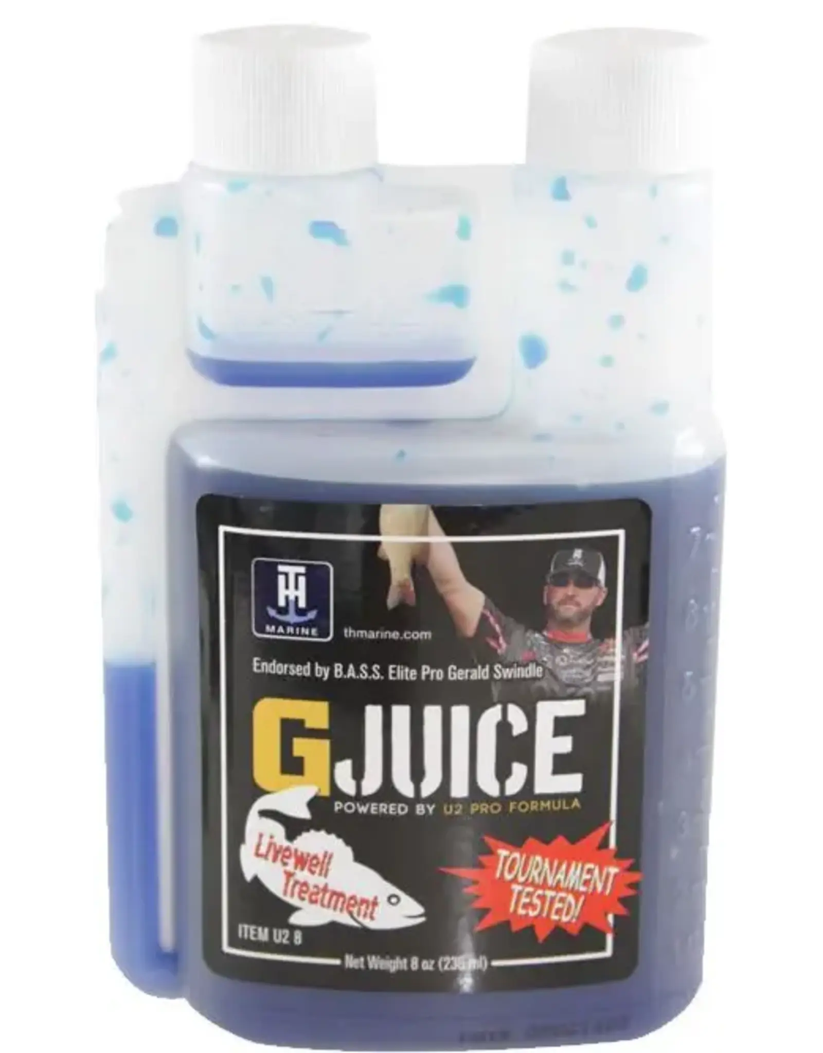 G Juice T-H U28-FW G Juice Freshwater U2 Pro Formula, 8 oz dual neck bottle treats 480 gal