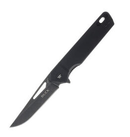 Buck Knives Buck 239 Infusion Flipper Knife 3.25" Black Stonewashed Modified Tanto Blade, Black G10 Handles, Liner Lock - 13543