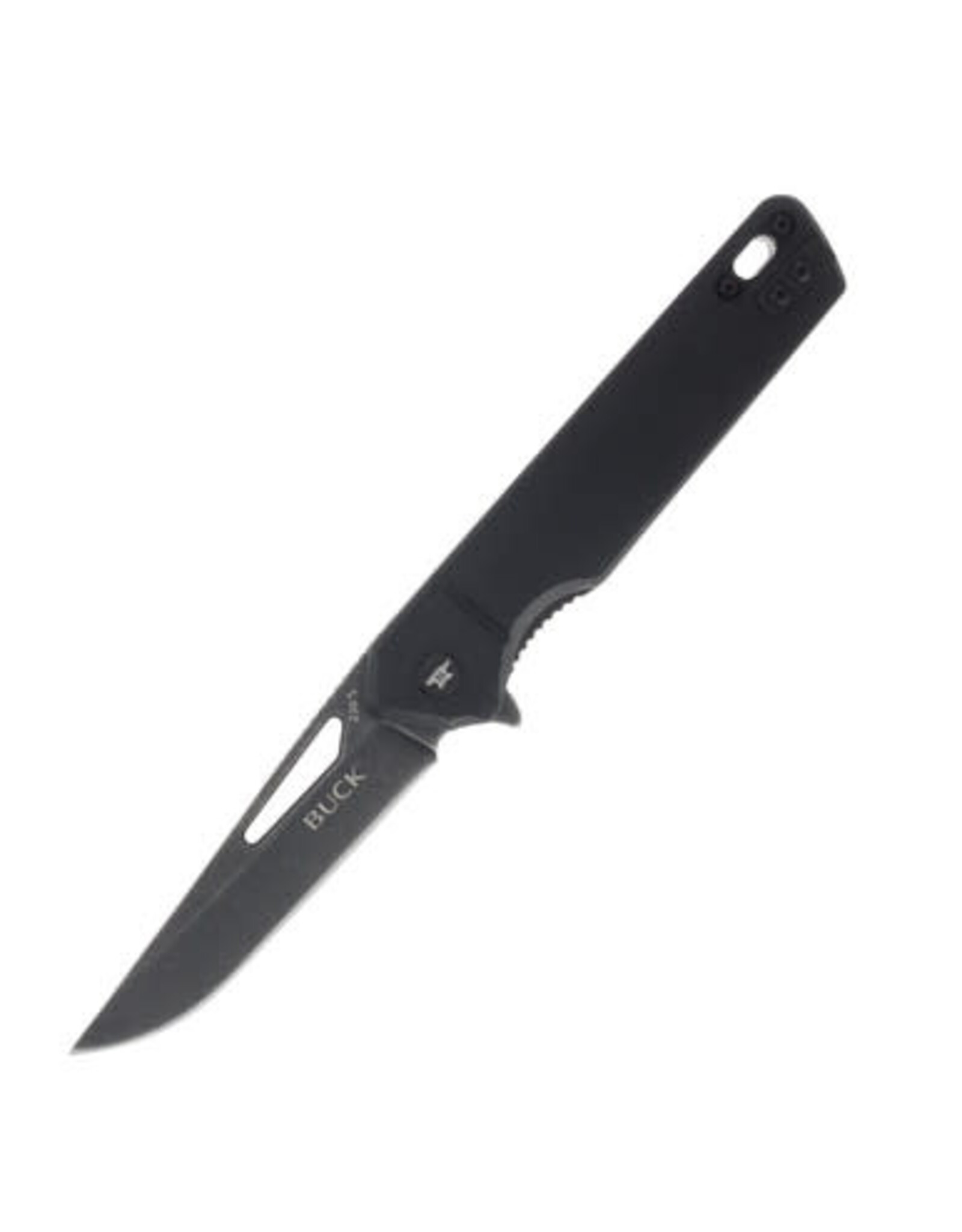 Buck Knives Buck 239 Infusion Flipper Knife 3.25" Black Stonewashed Modified Tanto Blade, Black G10 Handles, Liner Lock - 13543
