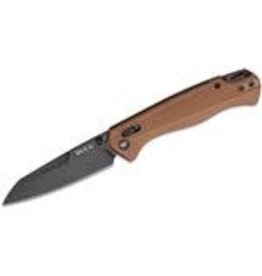 Buck Knives Buck 698 Ferrox Crossbar Lock Folding Knife 3.375" D2 Black Reverse Tanto Blade, Bronze Anodized Aluminum Handles - 14410