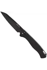 Buck Knives Buck 698 Ferrox Crossbar Lock Folding Knife 3.375" D2 Black Reverse Tanto Blade, Black Anodized Aluminum Handles - 14408