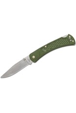 Buck Knives Buck 110 Slim Select Folding Hunter 3.75" Plain Blade, OD Green GFN Handles, Deep Carry Pocket Clip - 12695