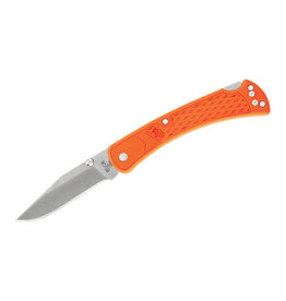 Buck Knives Buck 110 Slim Select Folding Hunter 3.75" Plain Blade, Blaze Orange GFN Handles, Deep Carry Pocket Clip, Lockback - 12699
