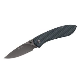Buck Knives Buck 327 Nobleman Carbon Fiber Pattern 2 5/8" Titanium Coated Plain Blade - 3086