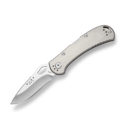 Buck Knives Buck 722 SpitFire Folding Knife 3-1/4" Plain Blade, Gray Aluminum Handles, Lockback - 7449