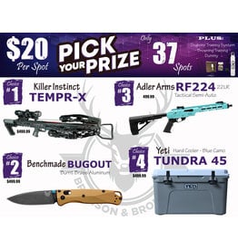 DRAW #1854 - Pick Your Prize - Killer Instinct, Benchmade, Adler OR Yeti!