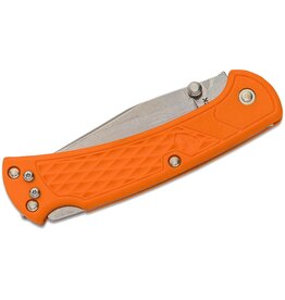 Buck Knives Buck 112 Slim Ranger Select Folding Knife 3" Plain Blade, Blaze Orange GFN Handles, Deep Carry Pocket Clip - 12024