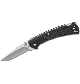 Buck Knives Buck 112 Slim Ranger Select Folding Knife 3" Plain Blade, Black GFN Handles, Deep Carry Pocket Clip - 11881