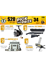 DRAW #1857 - Pick Your Prize - Daiwa, Yeti, Churchill OR Caldwell!