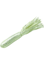 YUM Yum YT481 Tube , 4", White/Silver Flake, Floating,6/Bag Soft Plastic