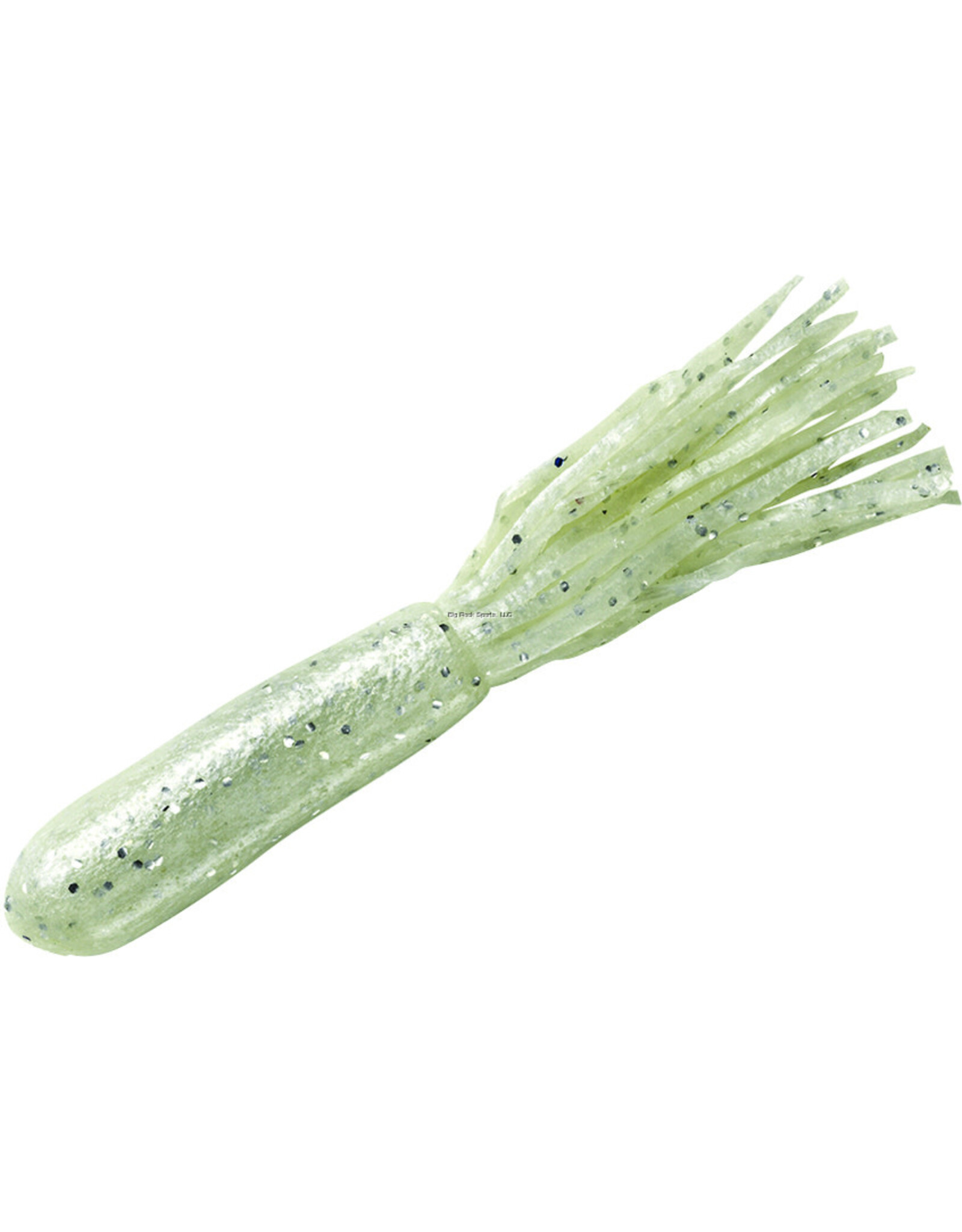 YUM Yum YT481 Tube , 4", White/Silver Flake, Floating,6/Bag Soft Plastic