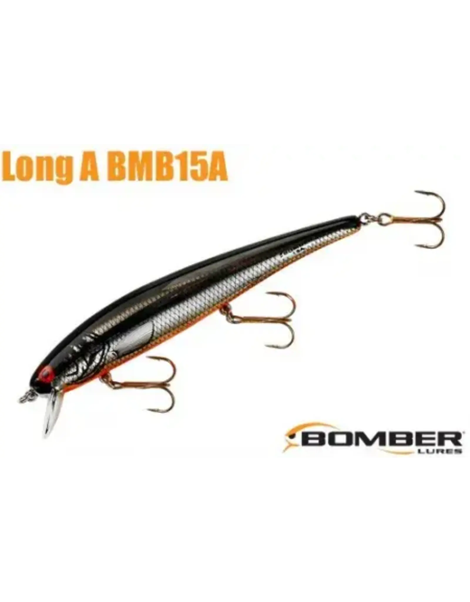 Bomber Bomber B15 Long A 4 1/2 inch Shallow Jerkbait  - CHRM/BLK BK/ORG