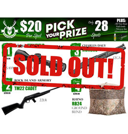 DRAW #1853 - Pick Your Prize - Burris, Rock Island Armory, Charles Daly OR Rhino!