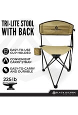 Black Sierra Black Sierra Tri Lite Stool w/Backrest