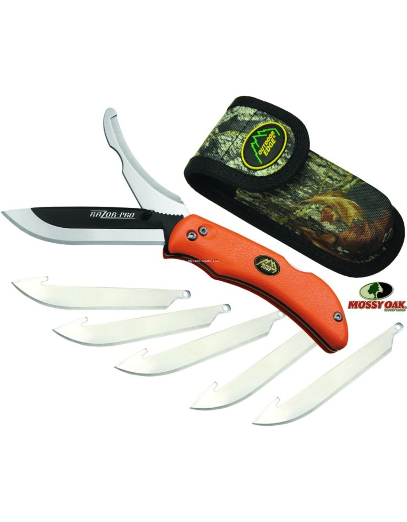 Outdoor Edge Outdoor Edge RO-20C Razor-Pro Orange 6 Blades Clam
